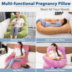 60 Inch Pregnancy Pillow for Sleeping, Extra Large U Shaped Body Pillow - Image 8