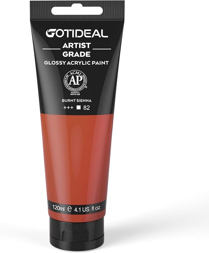 GOTIDEAL Acrylic Paint Burnt Sienna Tubes Terracotta Paint | Non Toxic Non by GOTIDEAL
