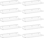 Lifewit Floating Shelves for Wall, Acrylic Display Shelf Wall Mounted for Figure by Lifewit