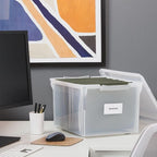 STAPLES Store & Slide Plastic File Box Latching, Letter/Legal Size - Image 8