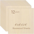 12 Pack Plywood Sheets, Unfinished Wood Boards Blanks by Hosifiy