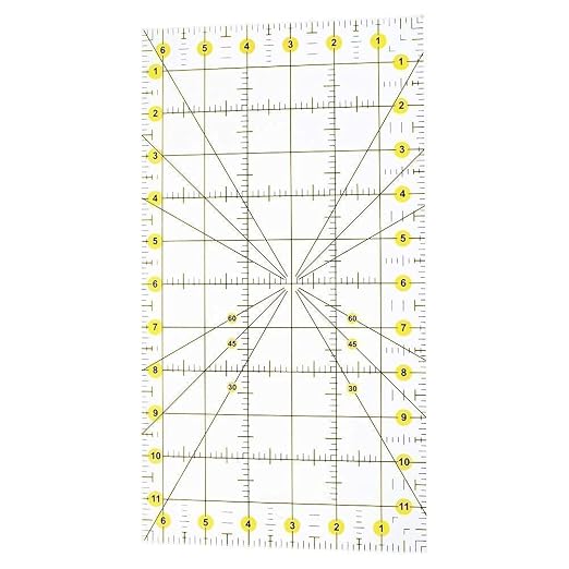 Acrylic Quilting Ruler 6.5" x 12" Fabric Cutting Ruler - Image 8