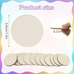100 Pieces Unfinished Wood Circle - Image 2
