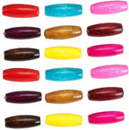 400Pcs Large Hole Wood Beads, BetterJonny Assorted Color Wooden Beads Hair by BetterJonny