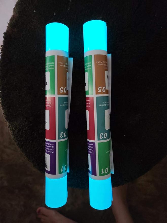 guangyintong Glow in The Dark Heat Transfer Vinyl Rolls, PU Elastic HTV Vinyl - Image 3