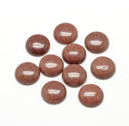 FASHEWELRY 50Pcs Natural Synthetic Goldstone Cabochons Flat Back Gemstone by FASHEWELRY