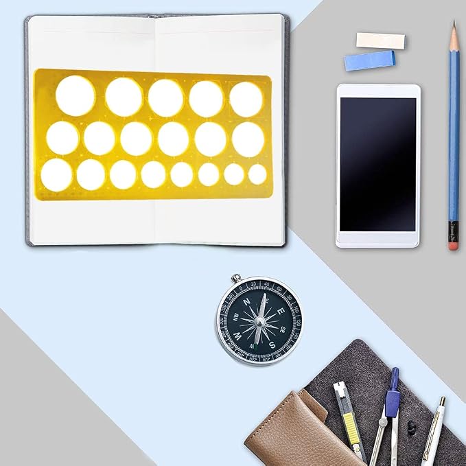Utoolmart Geometric Drawing Template Measuring Ruler 30cm - Image 5