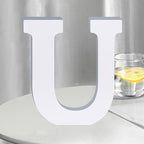 White Wooden Letters 8 Inch for Wall Decor, Large Unfinished Wood Letters for by SETNDTS