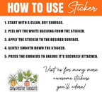 MAIANEY Cute Plant Stickers Pack 15Pcs, Funny Gardening Vinyl Decals - Image 5