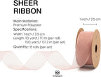 Vitalizart 1" x 150 Yd Organza Ribbon Mixed Color Sheer Ribbons Set 10 Yd x 15 - Image 2
