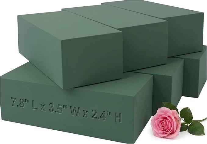 FLOFARE Pack of 6, Dry and Wet Floral Foam Blocks by FLOFARE