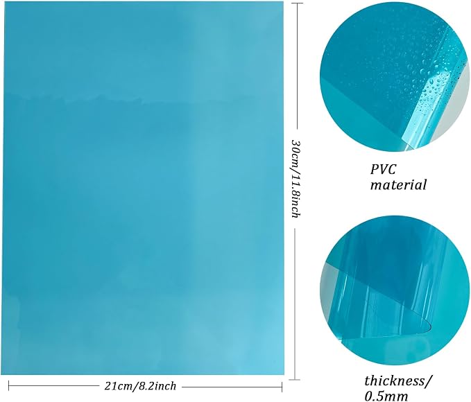 Transparent PVC Faux Leather Sheets, Glossy Waterproof Clear Vinyl Fabric - Image 4