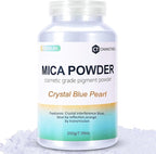 Mica Powder, 7.05OZ（200g）, Crystal Blue Pearl Mica Powder Pigment by CHANGTIKEJIWelcomeYouOrder