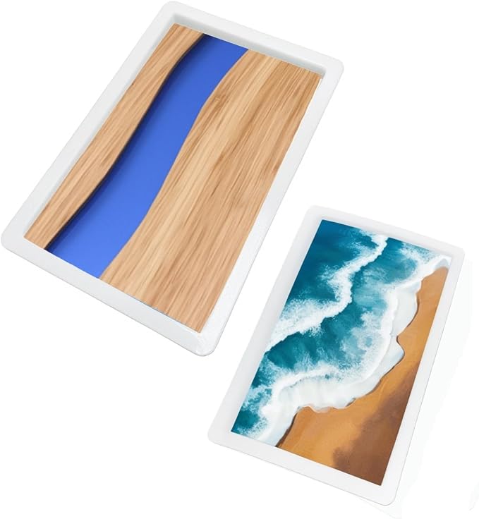 2Pcs Extra Large Reusable Epoxy Resin Table Mold 23x11x3 inches 15.7x9.8x3 by ModWgGuo
