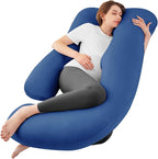 Sasttie Pregnancy Pillows for Sleeping, Jumbo U Shaped Cooling Full Body Pillow by SASTTIE