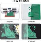 guangyintong Glitter Green Heat Transfer Vinyl HTV Rolls, 2 Rolls 12" x 12ft - Image 3