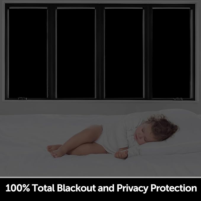 HIDBEA Mirror Blackout Window Film, 100% Light Blocking Room Darkening Window - Image 5