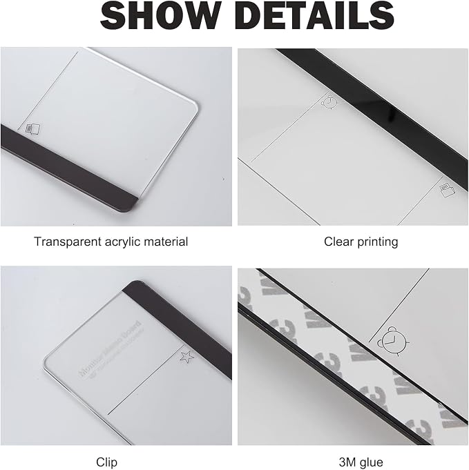 Office Desk Accessories 2pcs Computer Message Board Monitor Memo Board Office - Image 2