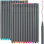 Taotree 24 Fineliner Color Pens, Fine Line Colored Sketch Writing Drawing Pens by Unknown