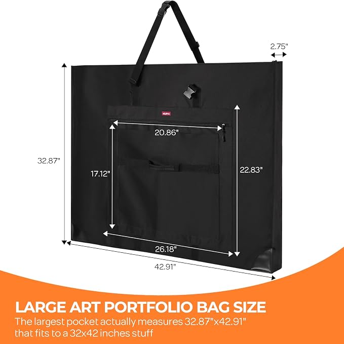 Nicpro Wide Gusset Art Portfolio Case 32 x 42”, Large Tote Bag - Image 2