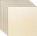 6 Pack 16 x 16 x 1/4 Inch-6mm Thick Basswood Sheets by AWIZOM