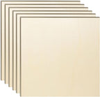 6 Pack 16 x 16 x 1/4 Inch-6mm Thick Basswood Sheets by AWIZOM