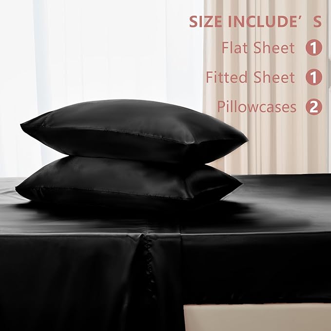 CozyLux Satin Sheets Full Size Sheets - Image 6