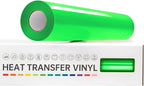 VinylRus Heat Transfer Vinyl-12” x 20ft Neon Green Iron on Vinyl Roll by VinylRus