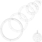6 PCS Circle Template Quilting Acrylic Templates Set, 1/2/3/4/5/6 Inch Diameter by Unknown