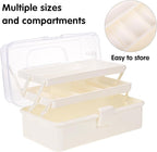 Plastic Tool Box with Handle 3-Layer Craft Organizers Tackle Box Multipurpose - Image 4