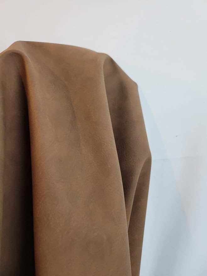 NAT Leathers, Desert Tan Tumbled Nubuck Soft Faux Vegan Leather PU {Peta - Image 5