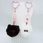 Beadable Heart Pom Pom Keychain Blank Bar - Image 4