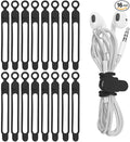 16Pcs Silicone Cable Ties Cord Organizer by ELECTRONICSORGANIZATION