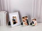 Silver 5x7'' Wave Design Photo Frame, High-End Heavy Duty Metal Picture Frames - Image 4