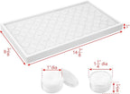 Ikee Design 50 White Foam Gem and Bead Storage Jars Showcase Stackable Display - Image 2