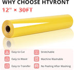 HTVRONT Yellow Heat Transfer Vinyl Roll, Iron on Vinyl - Image 4