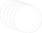 BENECREAT 5PCS 5 Inch Clear Acrylic Sheet Round Circle Dis Acrylic Sheet by BENECREAT