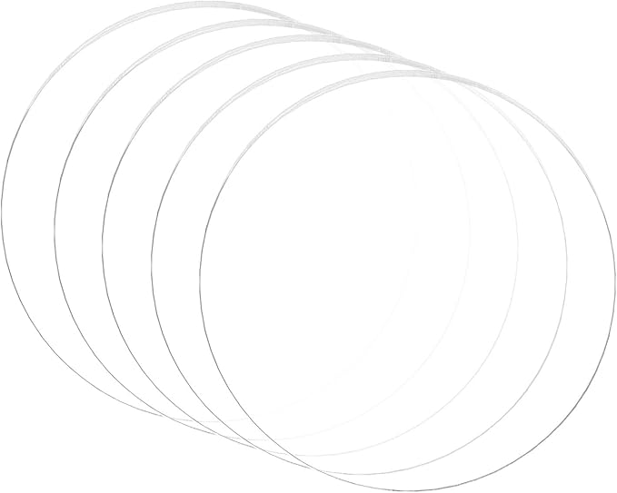 BENECREAT 5PCS 5 Inch Clear Acrylic Sheet Round Circle Dis Acrylic Sheet by BENECREAT