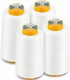 AK Trading 4-Pack White All Purpose Sewing Thread Cones of High Tensile by Fabrics%7CEventDecor%7CCrafts%7CUpholsteryFoam