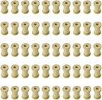 HAHIYO 1Inch 50PCs Natural Wood Spool Unfinished Wooden Empty Thread Spool by Unknown