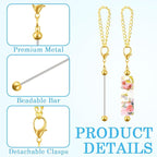 30 PCS Beadable Keychain Bars Bulk, Metal Blank Keychain Bars - Image 4