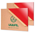 Red Acrylic Sheet 12" x 16" x 1/8", 2 Pack UU&FIL Red Opaque Glossy Cast by UUFIL