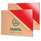 Red Acrylic Sheet 12" x 16" x 1/8", 2 Pack UU&FIL Red Opaque Glossy Cast by UUFIL
