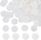 SUNNYCLUE 1 Box 100Pcs Shell Charms Seashell Charm 20mm 0.79in Flat Round by SUNNYCLUE