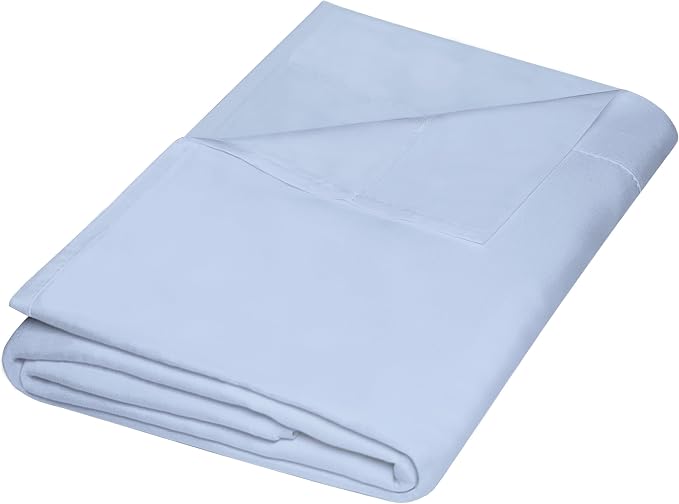 ZPECC Queen Flat Sheet Only 1 Pack, Durable Light Blue Top Bed Sheets by ZPECC-ABrandThatHasBeenFocusedOnBabyProductsFor18Years