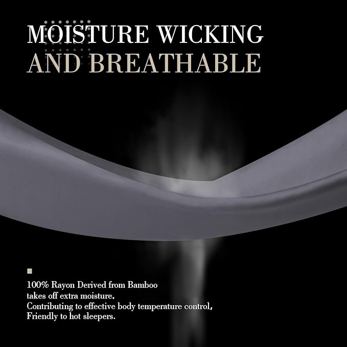WishSmile Cooling King Pillowcases Set of 2 Breathable Cool Silky Soft Rayon - Image 5