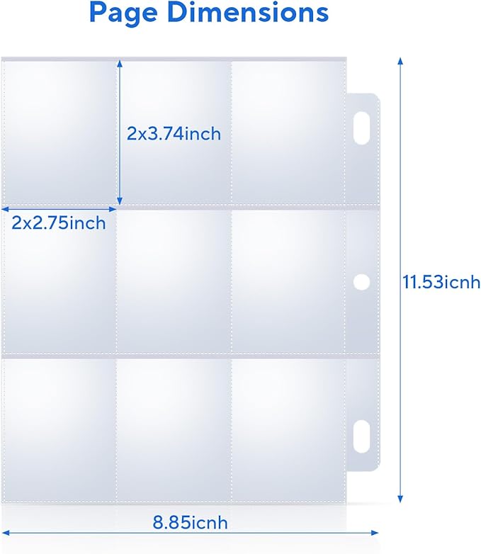 40 Pack 9 Pocket Trading Card Sleeves, Double-Sided Baseball Card Sleeves - Image 5