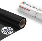 VinylRus Black Puff Vinyl Heat Transfer -12” x 6ft Puffy 3D Iron on Vinyl by VinylRus