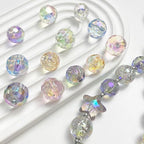 16mm Acrylic Beads UV Transparent Colorful Bead 95pcs Clear Football Beads - Image 3