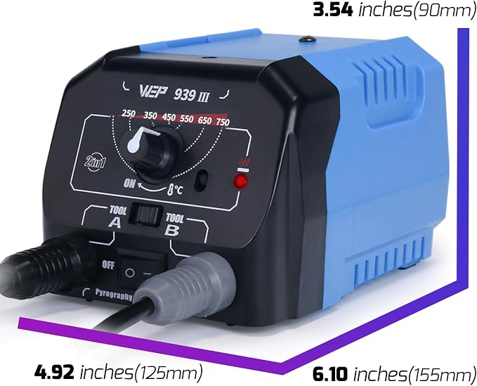 WEP 939-III Dual Pen Wood Burning Kit 34-in-1 - Image 3